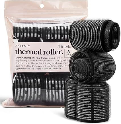 Kitsch Ceramic Thermal Rollers - Self Grip Hair Rollers for Blowout Look Long Hair, Curlers for S... | Amazon (CA)