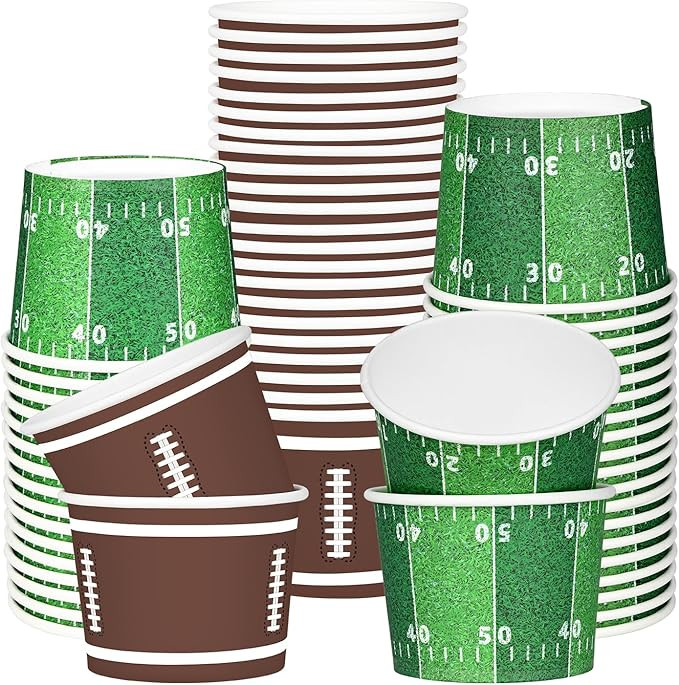 Gatherfun Football Party Supplies Kit for 50 Guests - Snack Cups for Football Birthday and Tailga... | Amazon (US)