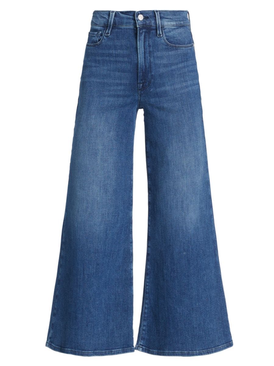 Le Palazzo High-Rise Cropped Wide-Leg Jeans | Saks Fifth Avenue
