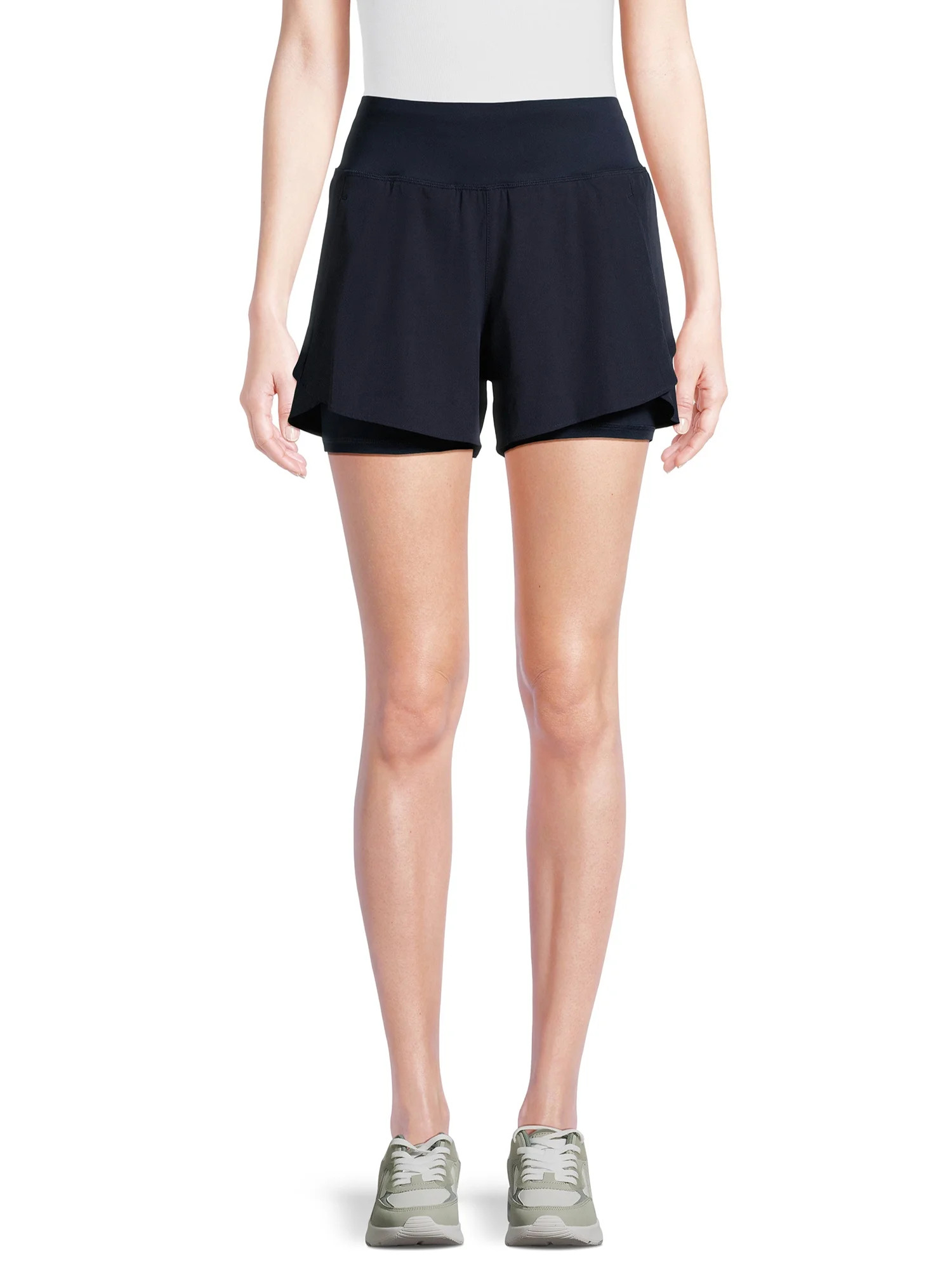 Avia Women's and Women's Plus Compression Waist Run Shorts, Sizes XS-XXXL | Walmart (US)