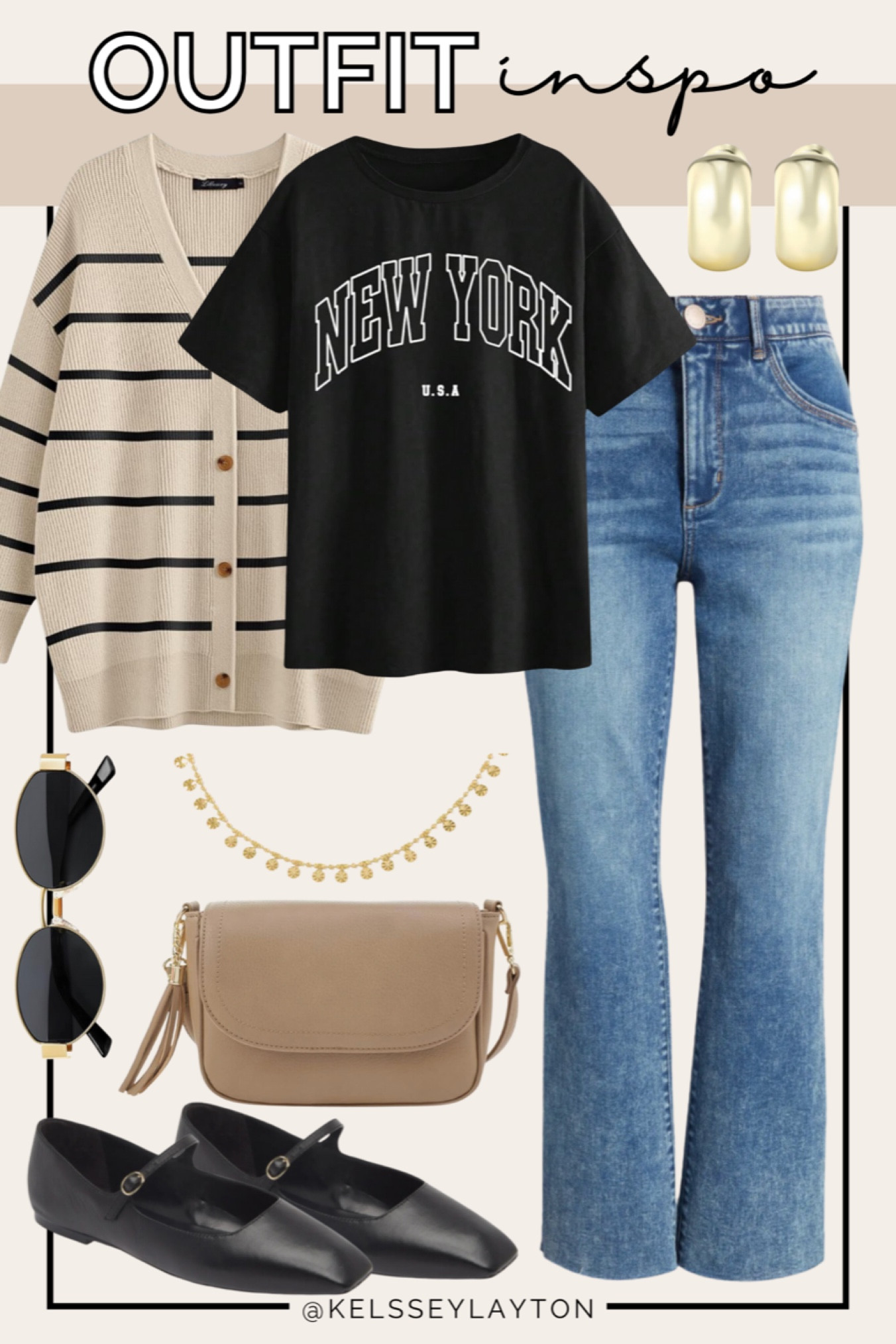 Outfit idea, Amazon outfit, Amazon fashion, striped cardigan, graphic tee, black flats 

#LTKFindsUnder50 #LTKSaleAlert #LTKSummerSales