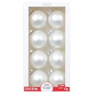 8ct. 2.5" Matte White Glass Ball Ornaments by Ashland® | Michaels | Michaels Stores