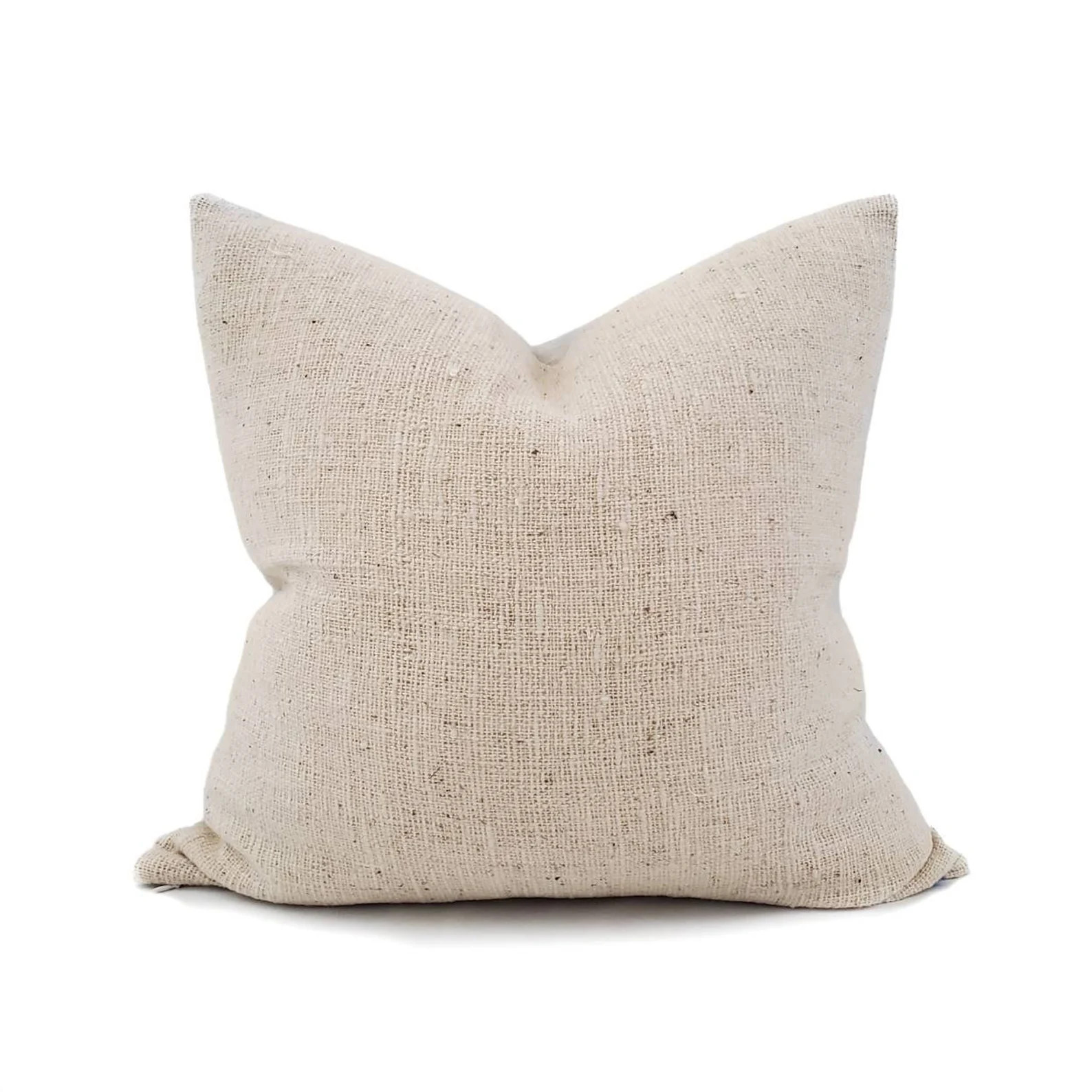 Various Sizes Cream Nubby Cotton Pillow Cover - Etsy | Etsy (US)