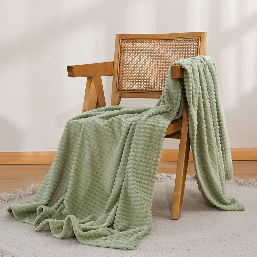 Simple&Opulence Sage Green Throw Blanket-Super Soft Fluffy Blankets 50x70 Inches Cozy Lightweight... | Amazon (US)