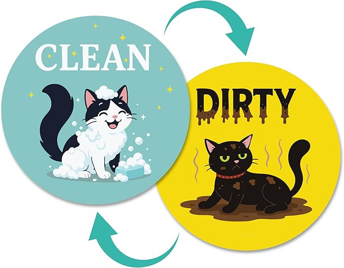 Dishwasher Magnet Clean Dirty Sign Funny - Double-Sided Clean/Dirty for Stainless Steel Dishwashe... | Amazon (US)