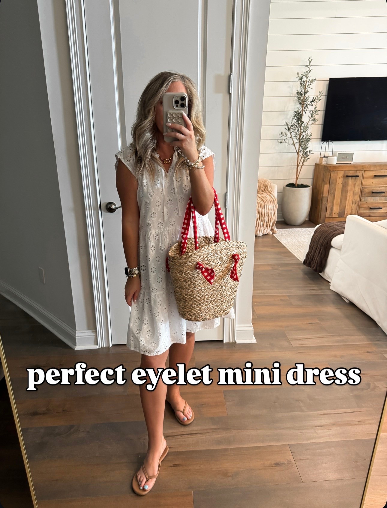 Walmart fashion Walmart finds white eyelet dress size small, summer outfit spring outfit, MDW outfit, July 4th outfit