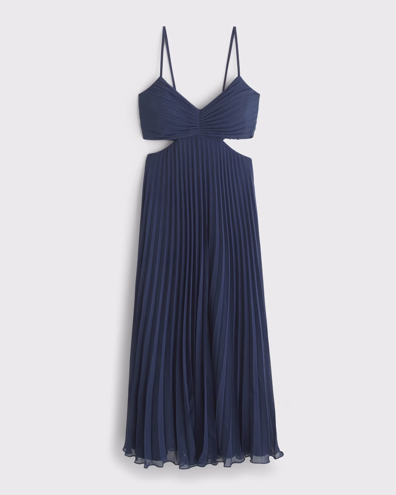 Women's The A&F Giselle Babydoll Cutout Maxi Dress | Women's New Arrivals | Abercrombie.com | Abercrombie & Fitch (US)