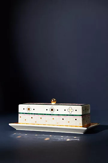 Garden Tile Butter Dish | Anthropologie (US)