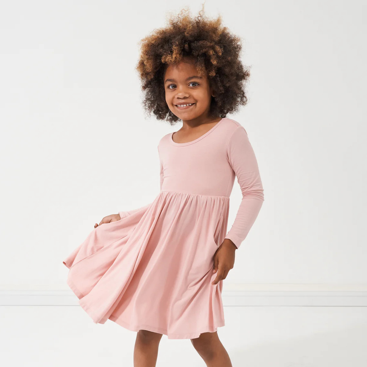 Mauve Blush Twirl Dress | Little Sleepies