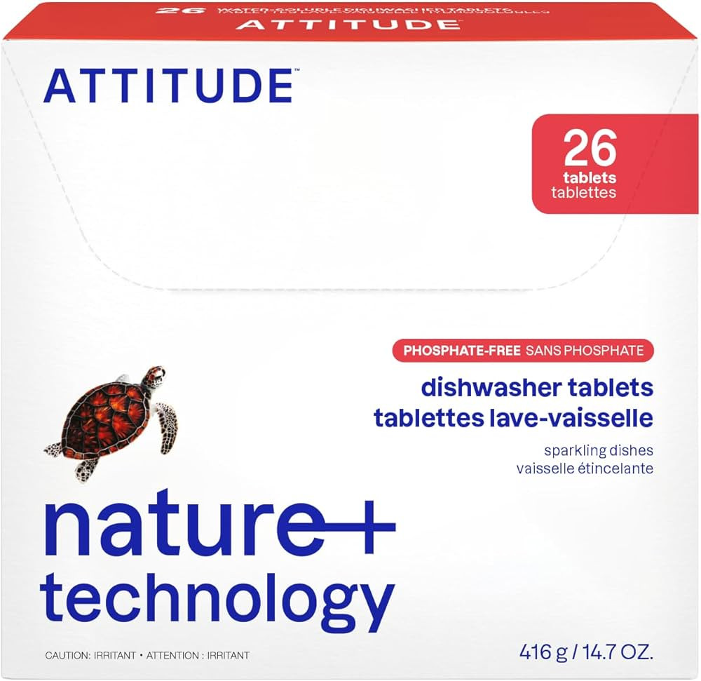 ATTITUDE Dishwasher Pods, Plant-Based & Vegan, Phosphate-Free Detergent Tablets, Naturally Derive... | Amazon (CA)