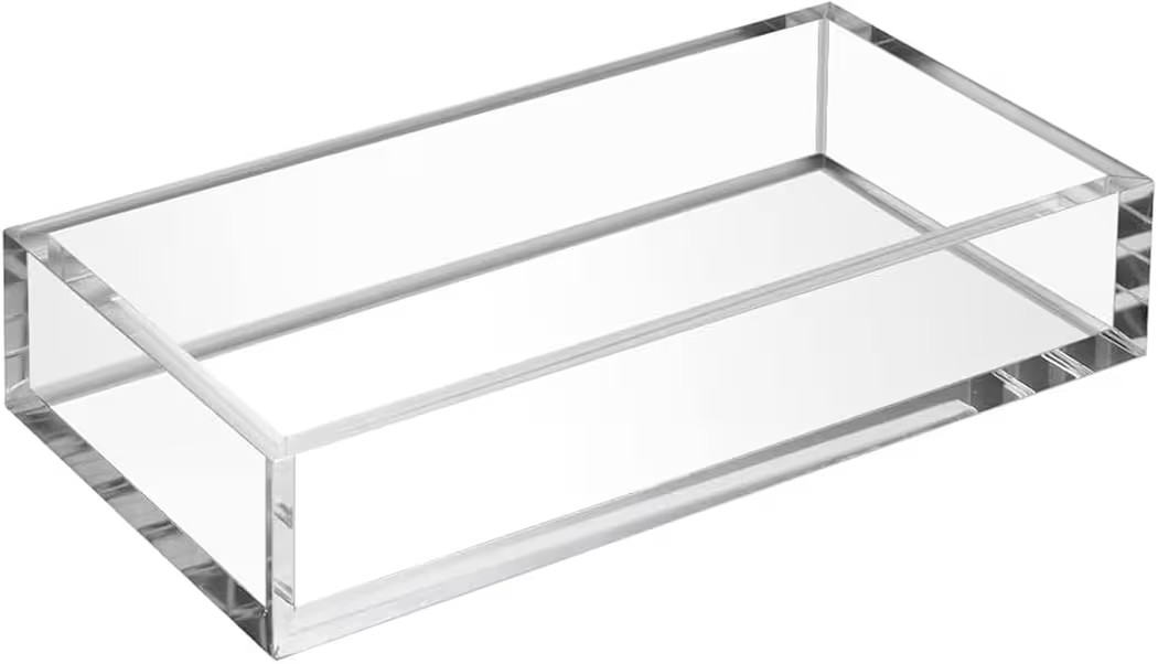HIIMIEI Acrylic Napkin Holder Tray,8mm Thick Acrylic Guest Towel Holder 8.5x4 inches, Crystal Cle... | Amazon (US)
