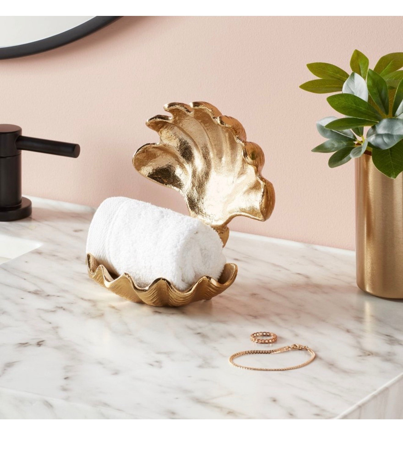 Brass Shell Hand Towel Holder 

#LTKHome