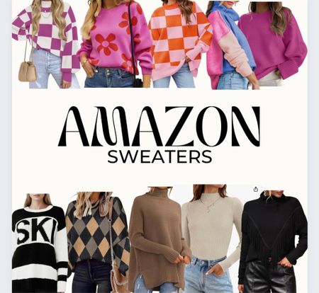 Amazon sweaters, fall sweaters, fall outfit ideas, colorful sweaters, neutral sweaters 

#LTKfindsunder50 #LTKHoliday #LTKstyletip