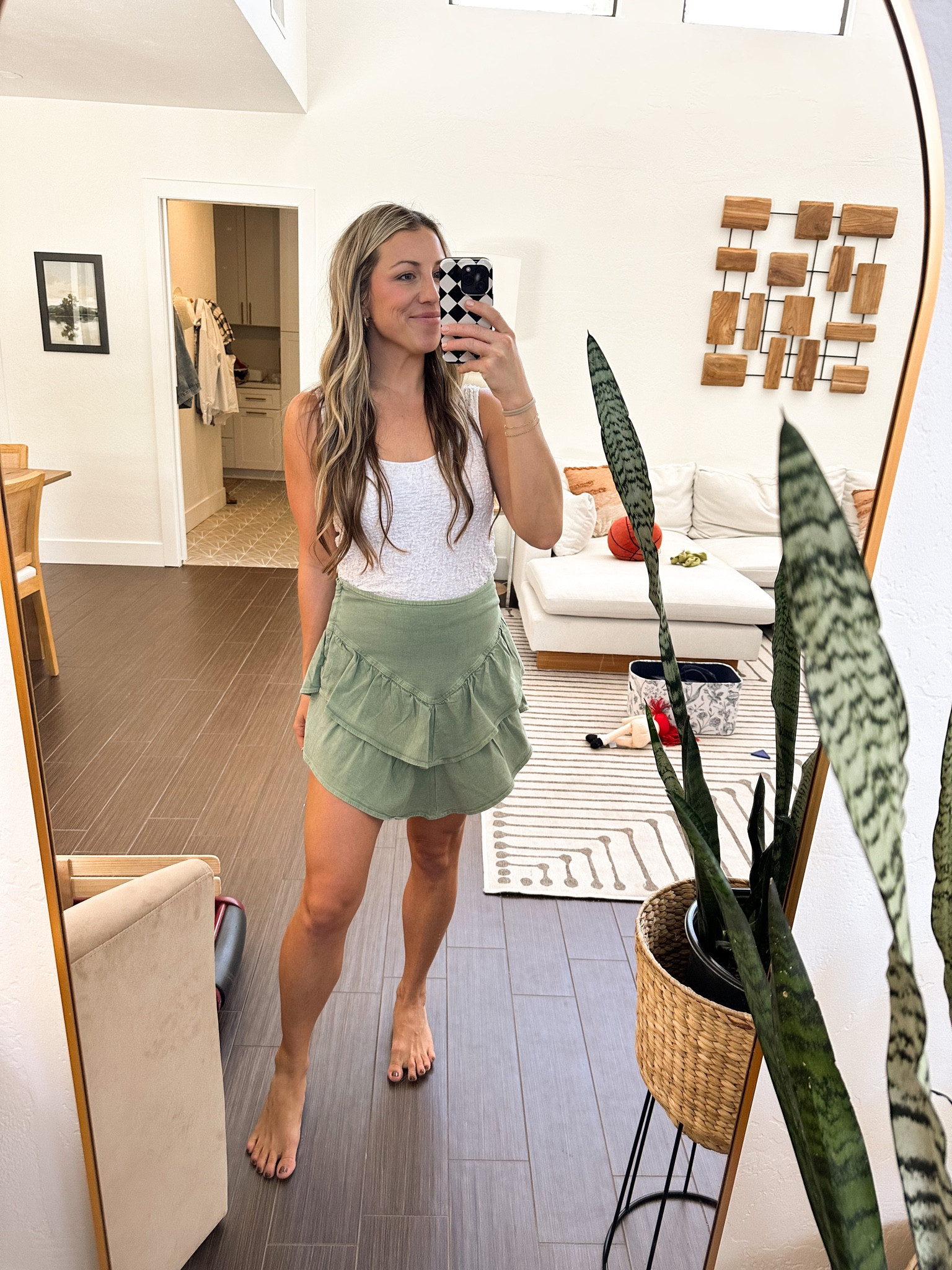 Such a fun skirt for tailgating this weekend. Cheering for the irish whenever Purdue isn’t playing.  Mother denim true to size  

#LTKfindsunder50 #LTKSeasonal #LTKstyletip