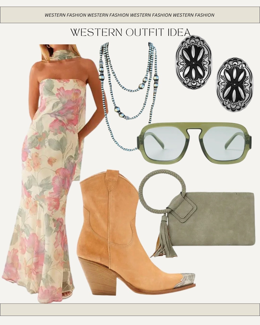Western wedding guest outfit idea- vineyard outfit - western formal floral summer dress

#LTKgrwm #LTKootd