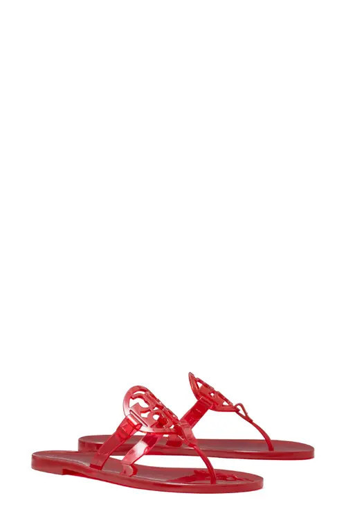 Tory Burch Miller Jelly Flip Flop in Blaze Red at Nordstrom, Size 11 | Nordstrom