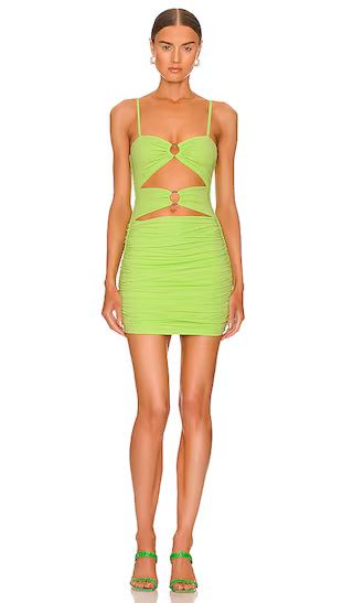 Criselle Mini Dress in Lime Green | Revolve Clothing (Global)