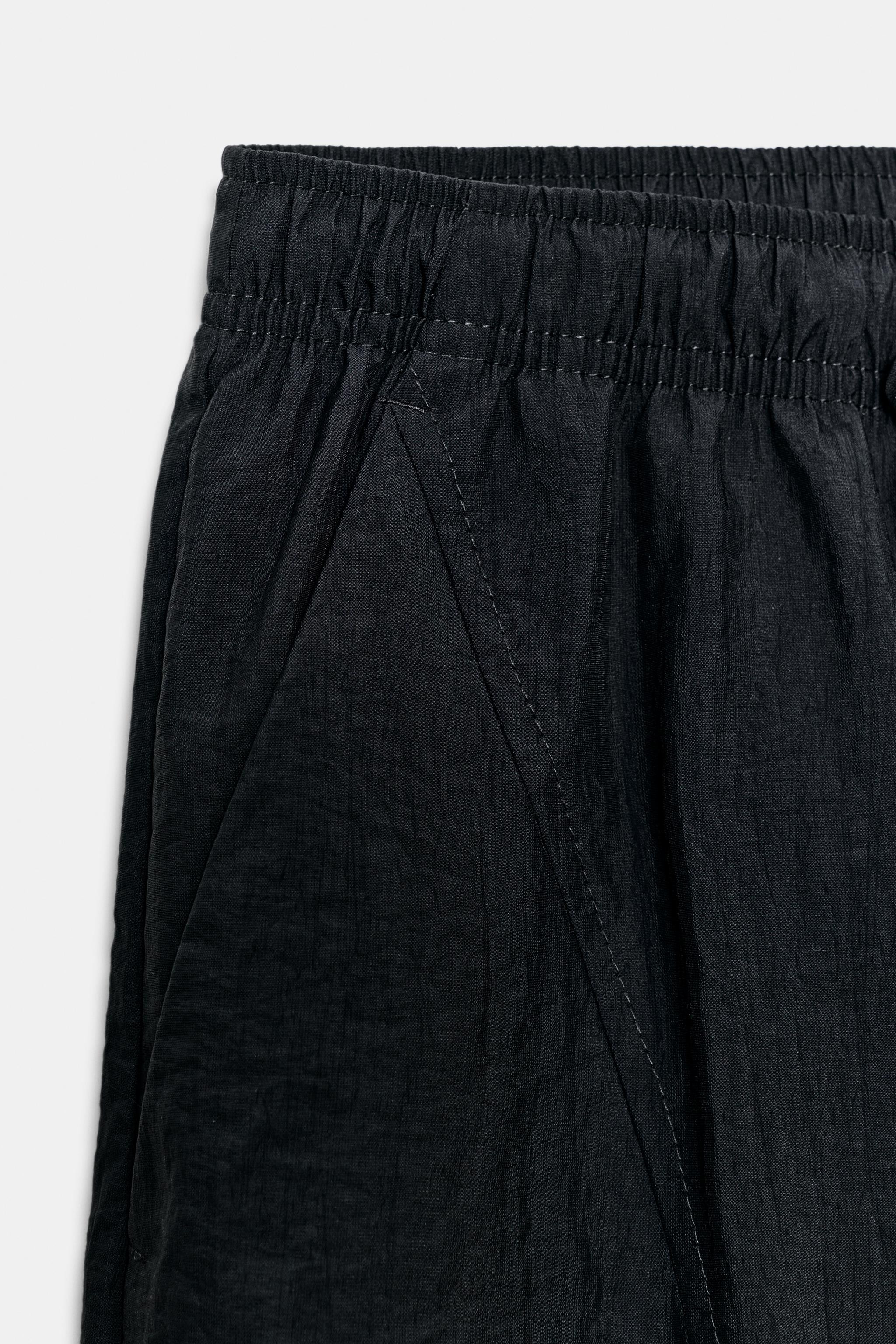 ELASTIC WAIST BARREL PANTS | Zara US