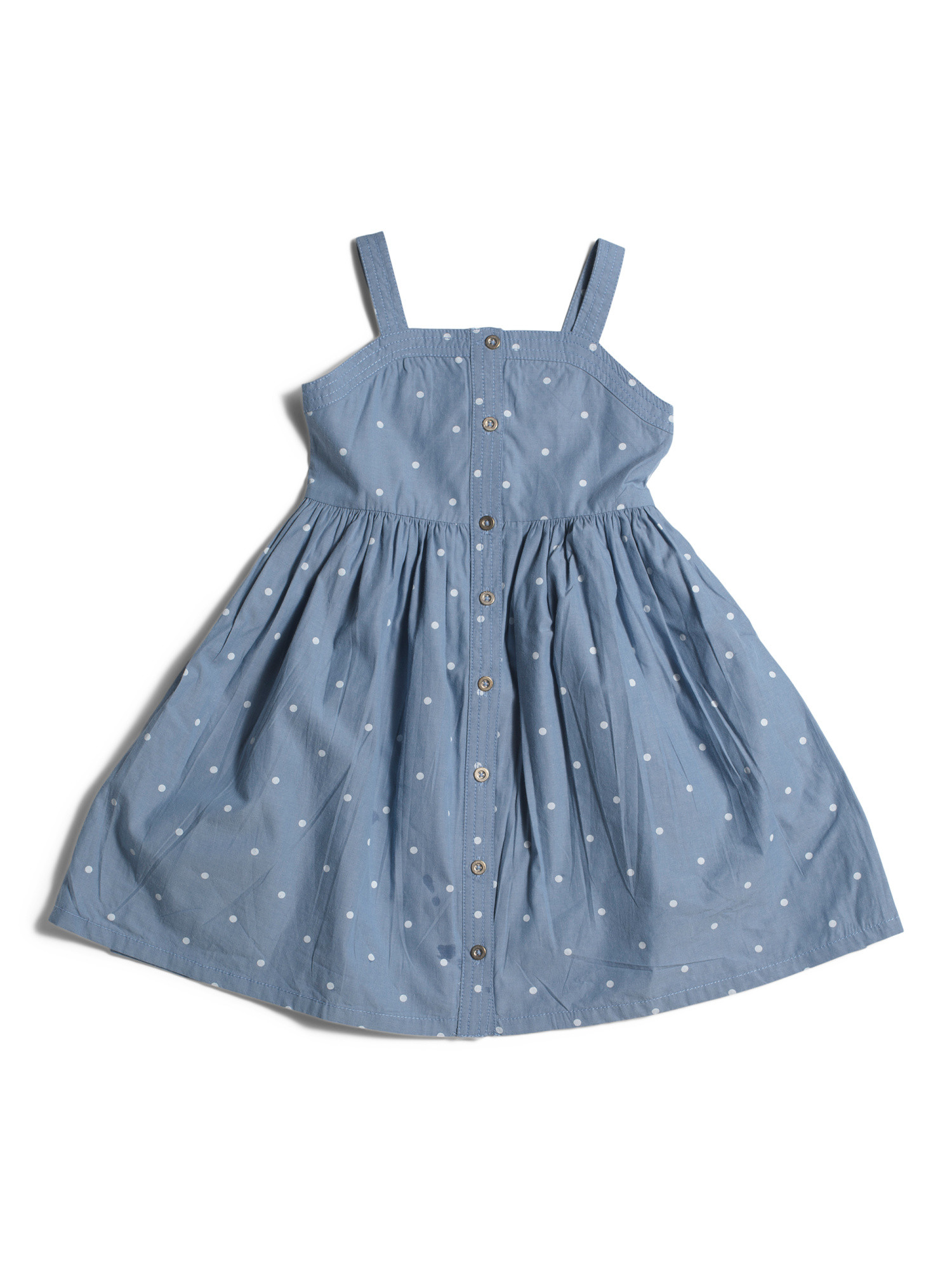 Girls Sleeveless Polka Dot Dress With Tie At Back | TJ Maxx