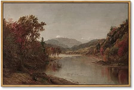 ARPEOTCY Vintage Framed Canvas Wall Art, Fall Landscape Scenery Wall Decor for Living Room, 16x24... | Amazon (US)