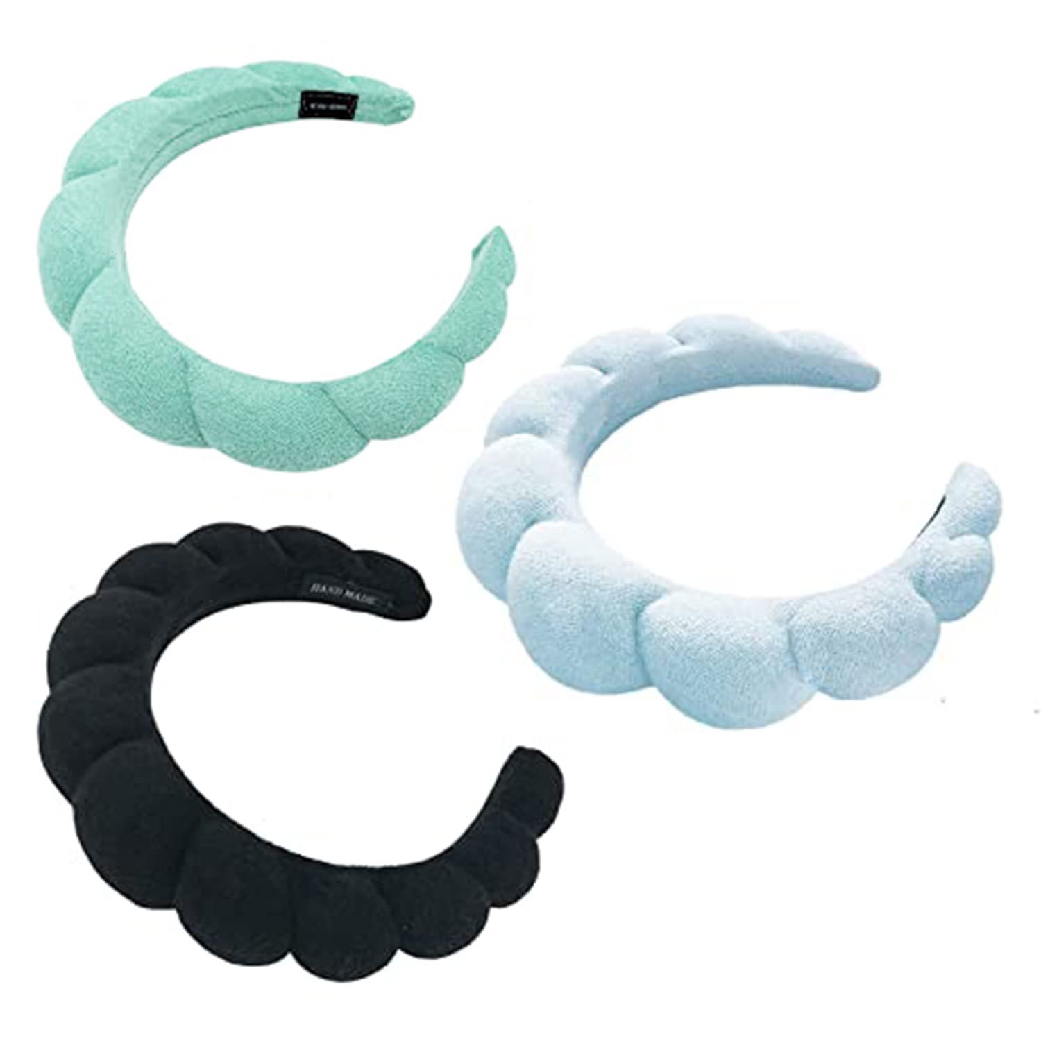 3 Pieces Makeup Headband Spa Headbands for Women-Sponge & Terry Towel Cloth Fabric Cute Hair Acce... | Amazon (US)