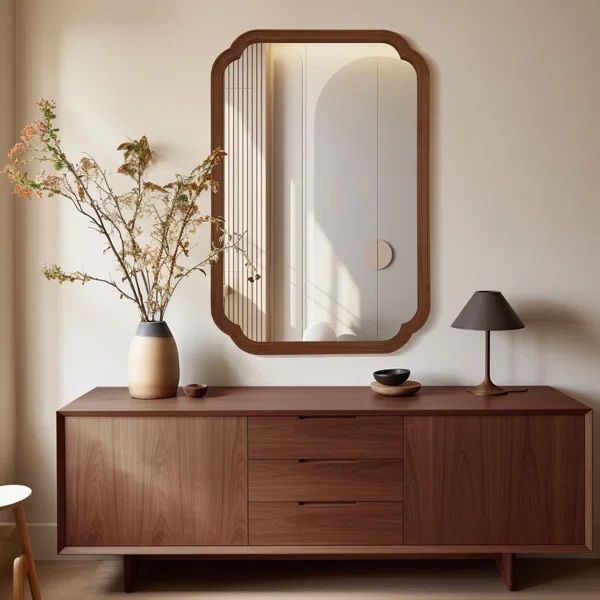 Ali Wood Accent Wall for Bathroom, Decorative Mirror | Wayfair North America