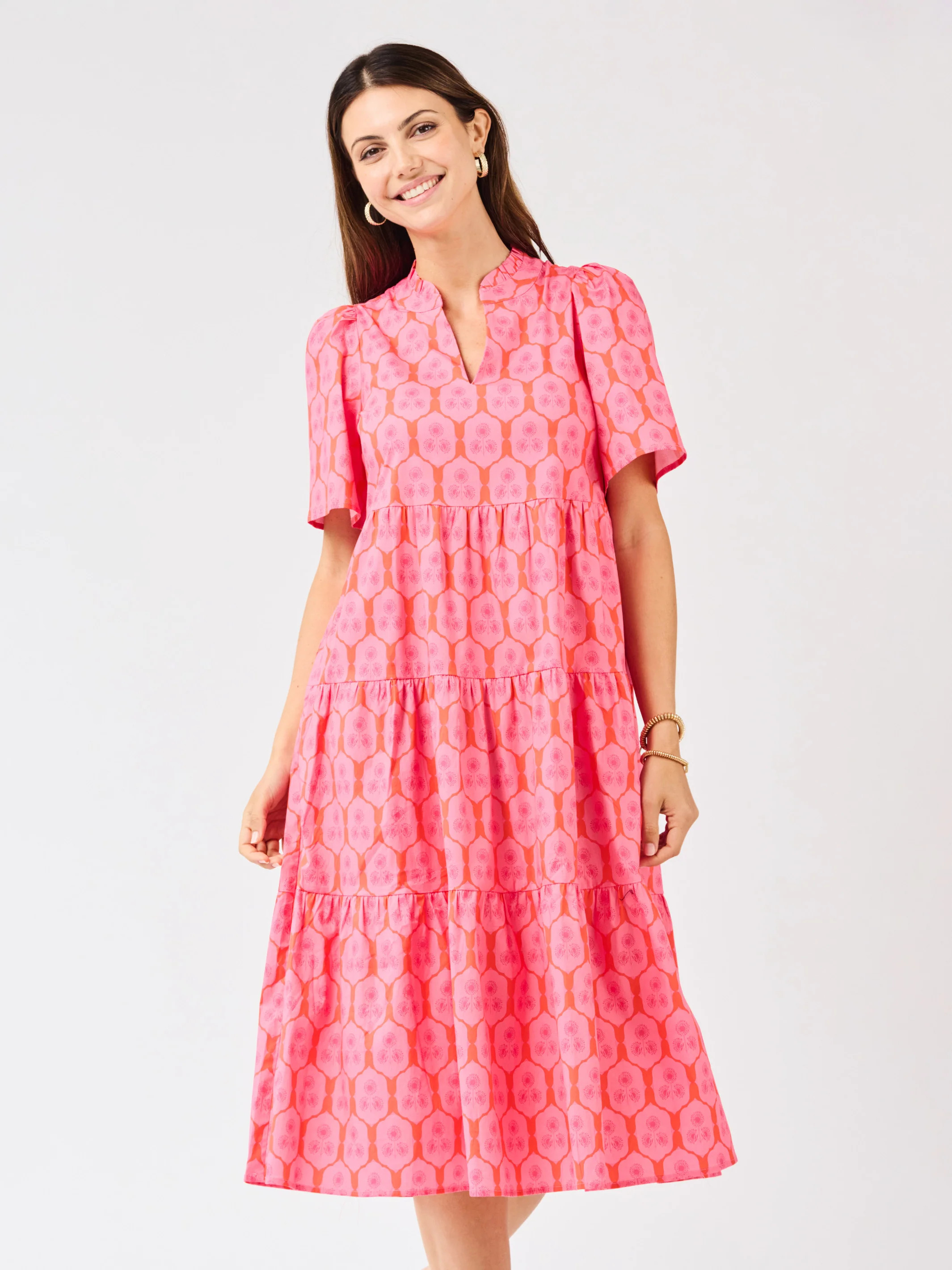 Ivy Dress | Rosette Charm Pink | Mary Square