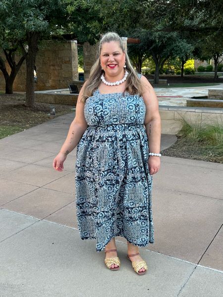 I’ve been living in this @lanebryant sundress! It’s so comfy and perfect for warmer temps! I snagged the jewelry from there as well! 

#LTKSeasonal #LTKsalealert #LTKcurves