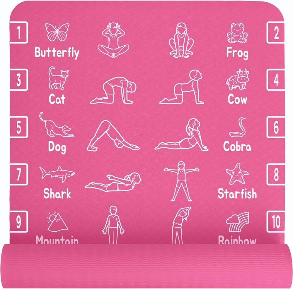 Kids Yoga Mat - Non-Slip Lightweight TPE Exercise Mat - Ideal for Boys & Girls (Ages 3-12), Toddl... | Amazon (US)