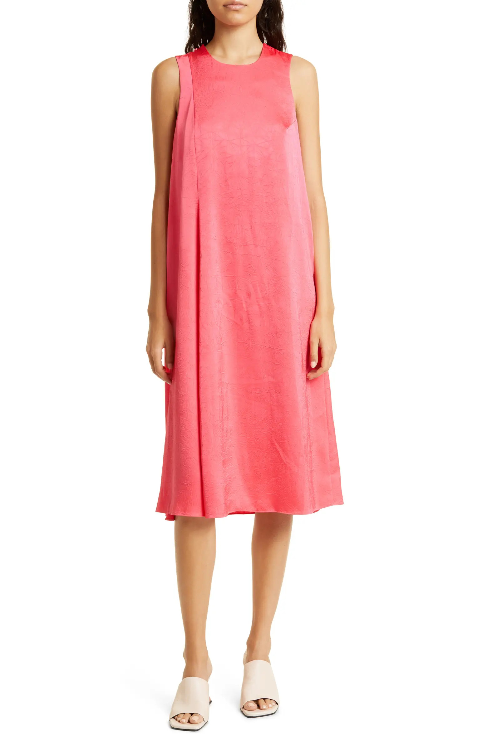 Amami Cutout Drape Crinkled Satin Dress | Nordstrom