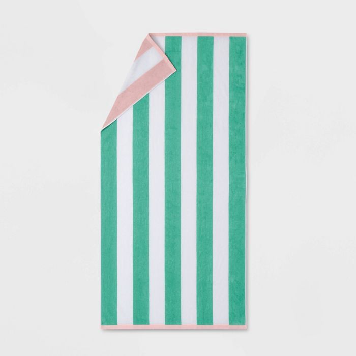 Reversible Cabana Striped Beach Towel - Sun Squad™ | Target