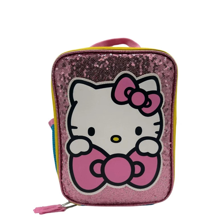San Rio Hello Kitty Reusable Kids Insulated Lunch Bag with mesh water bottle pocket and handle - ... | Walmart (US)