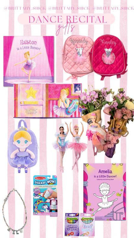 Dance recital gifts dance class toddler kid girls ballet ballerina backpack bag jewelry personalized book coloring book stickers Barbie birthday 

#LTKKids #LTKFindsUnder50 #LTKGiftGuide