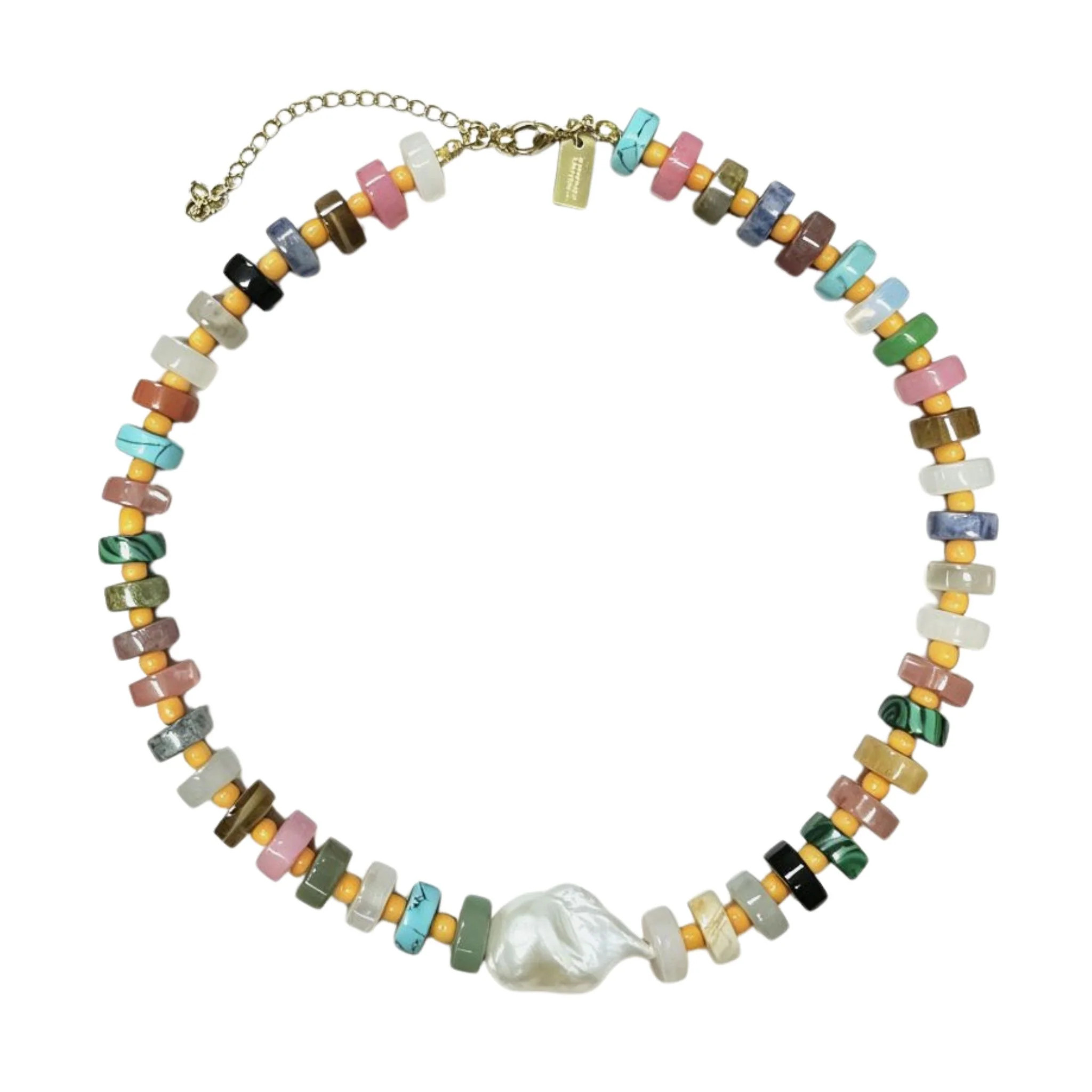 Happy Go Lucky Baroque Pearl Beaded Necklace | Christina Greene LLC