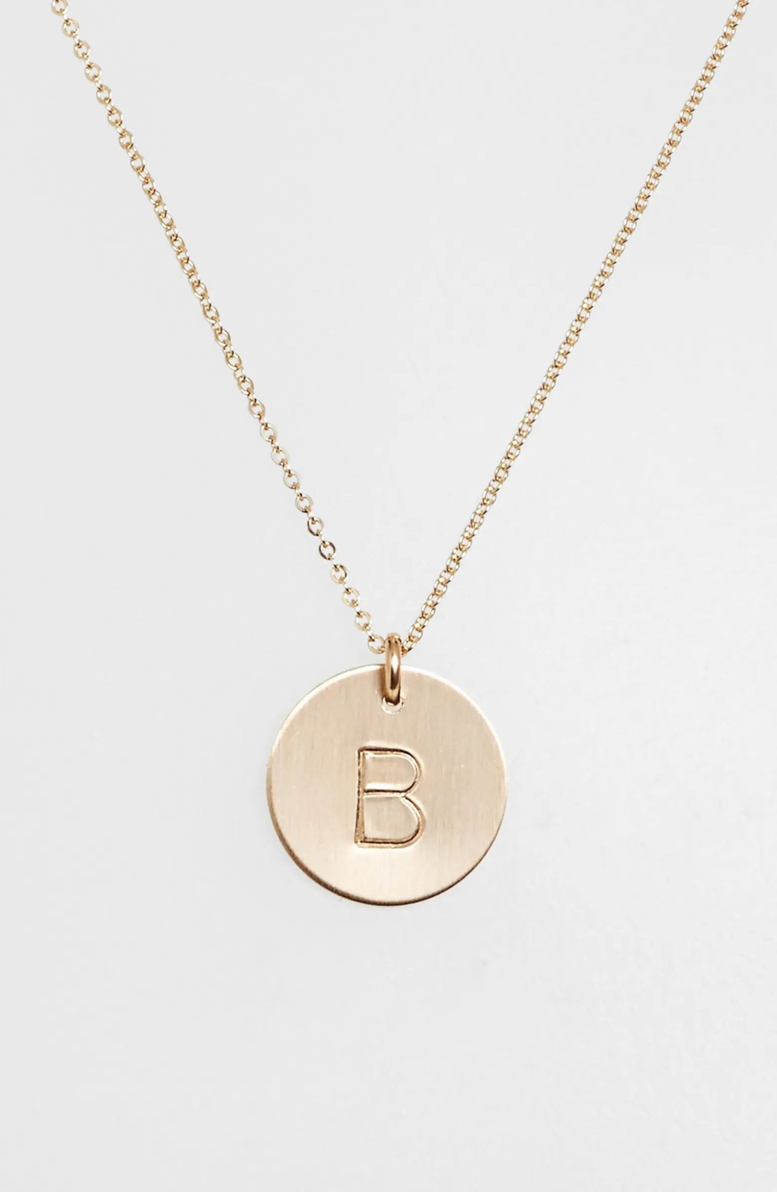 14k-Gold Fill Initial Disc Necklace | Nordstrom