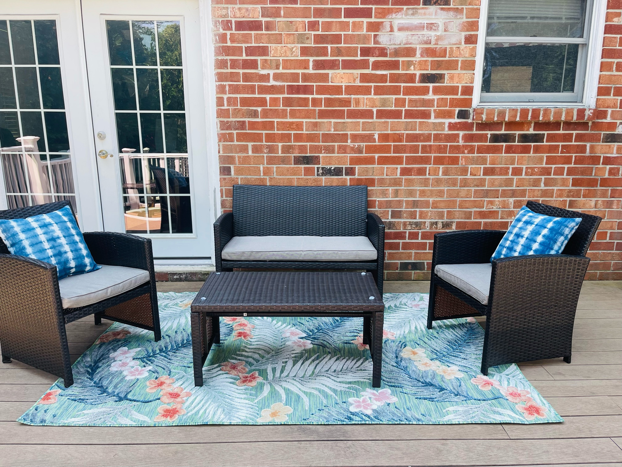 Part of our outdoor space from last year, we need to work on cleaning the deck and putting out all the furniture this year. Our exact set is sold out but linked a few similar ones. Our rid is still in stock, so fun for an outdoor space !

#LTKhome #LTKSeasonal