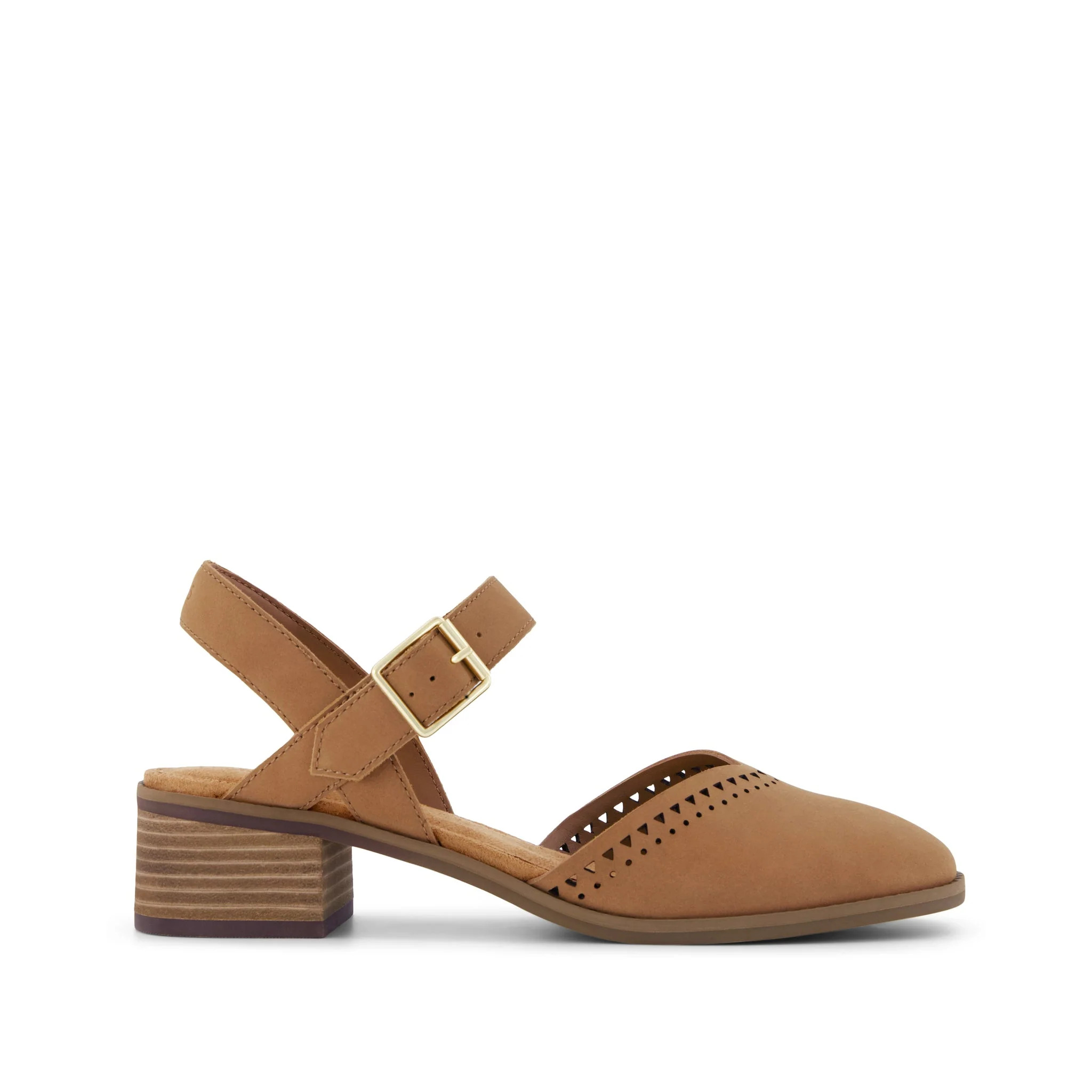 Womens Jaclyn Heel Brown Perforated Leather | Toms EMEA