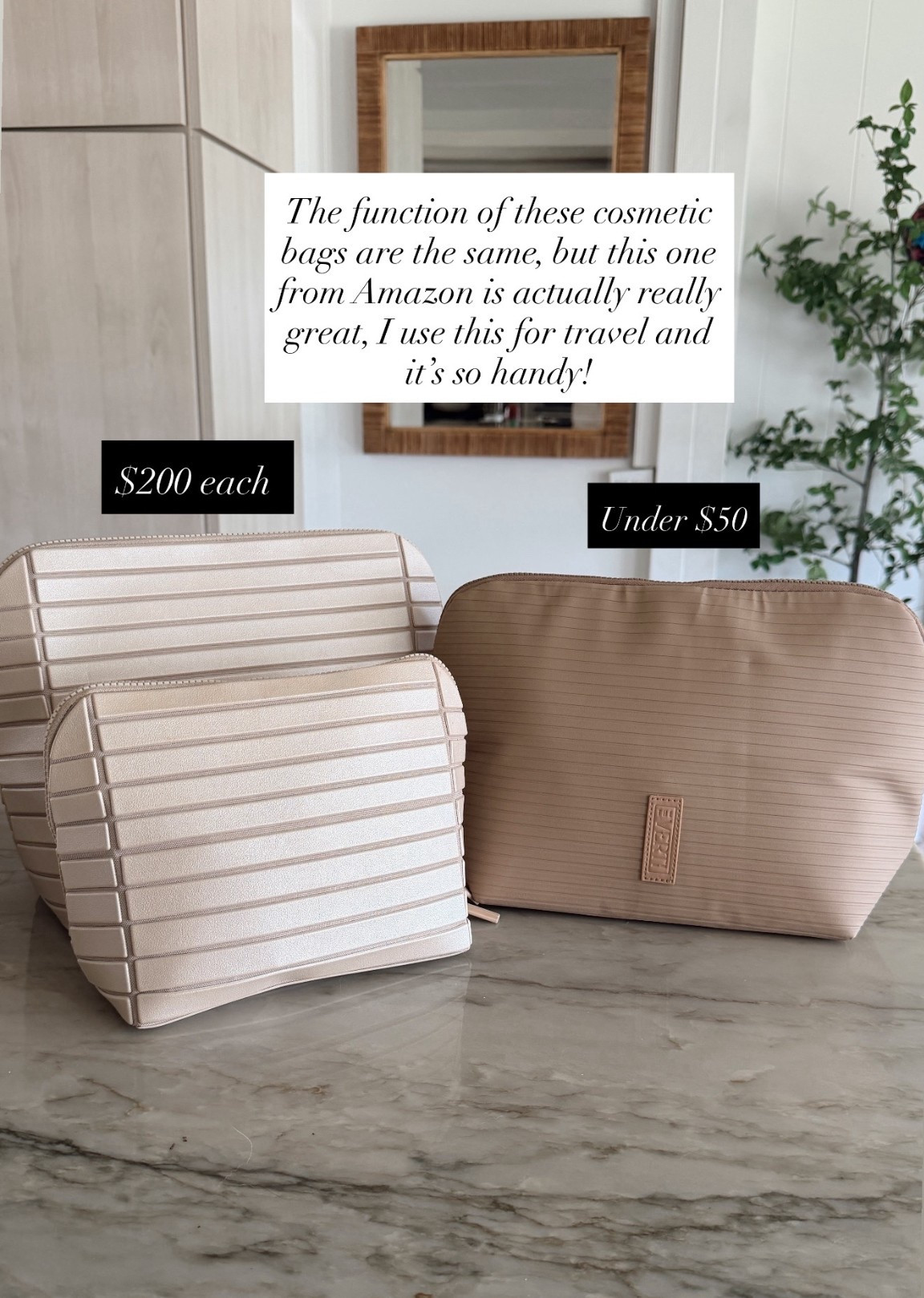 The viral cosmetic case dupe that’s actually functional and worth it. 

#LTKgrwm #LTKBeauty #LTKTravel