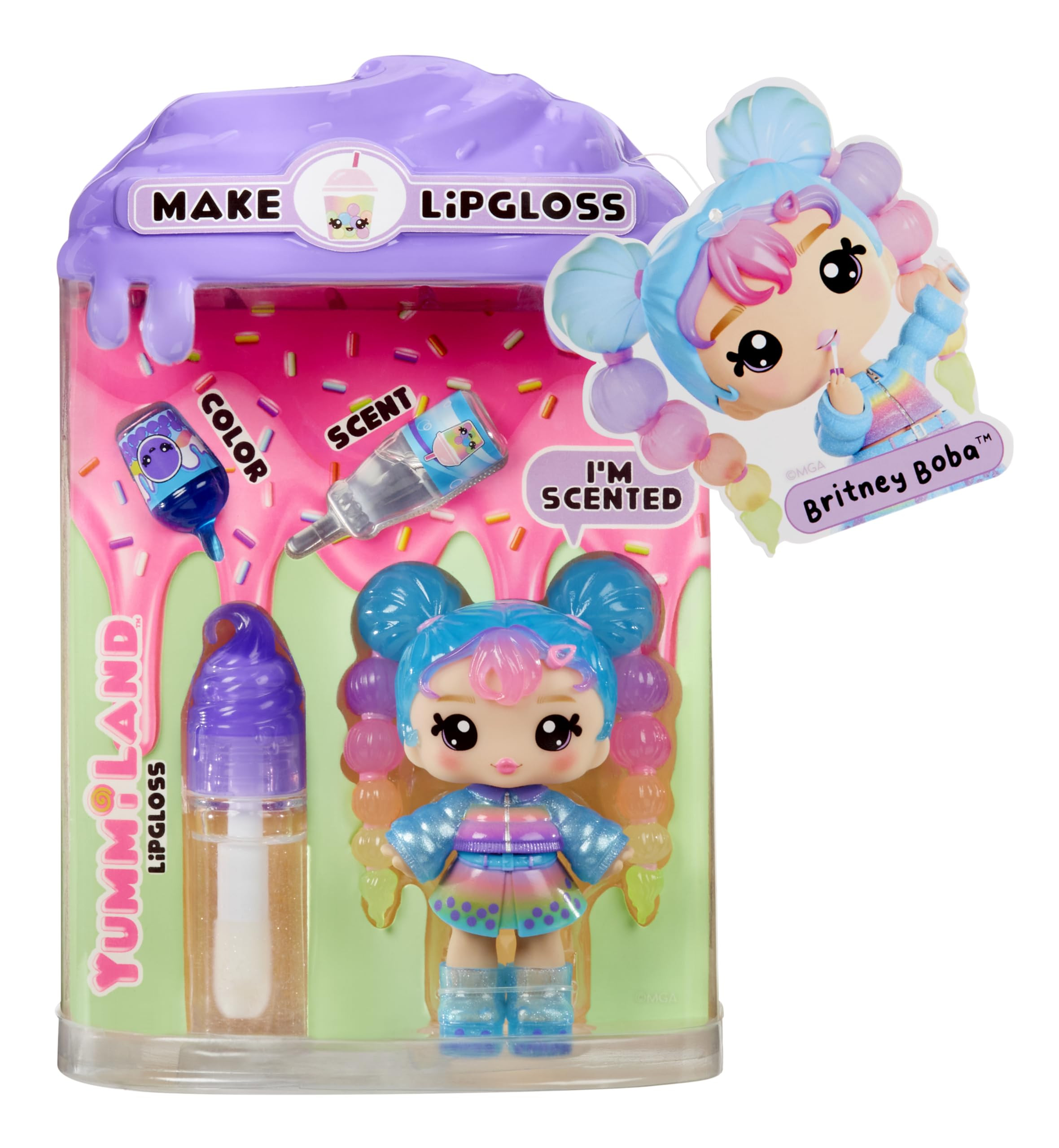 Yummiland Lip Gloss Doll - Britney Boba, with DIY Lip Gloss Kit, Ages 4+ | Amazon (US)