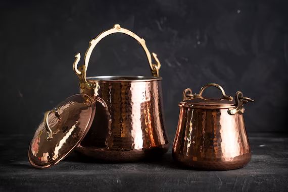 Handmade Pure Copper Canister Set, 100% Copper Kitchen Utensil, Coffee Tea Flour Food Safe Storag... | Etsy (US)
