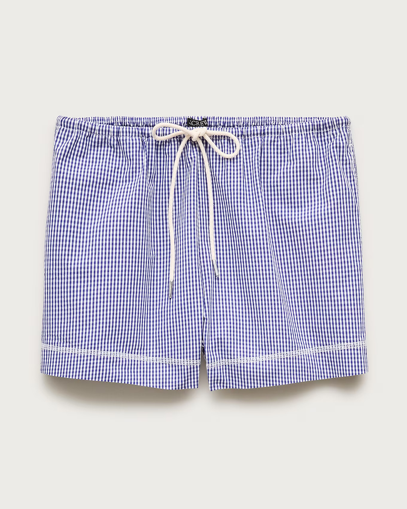Cruise drawstring short in gingham cotton poplin | J. Crew US