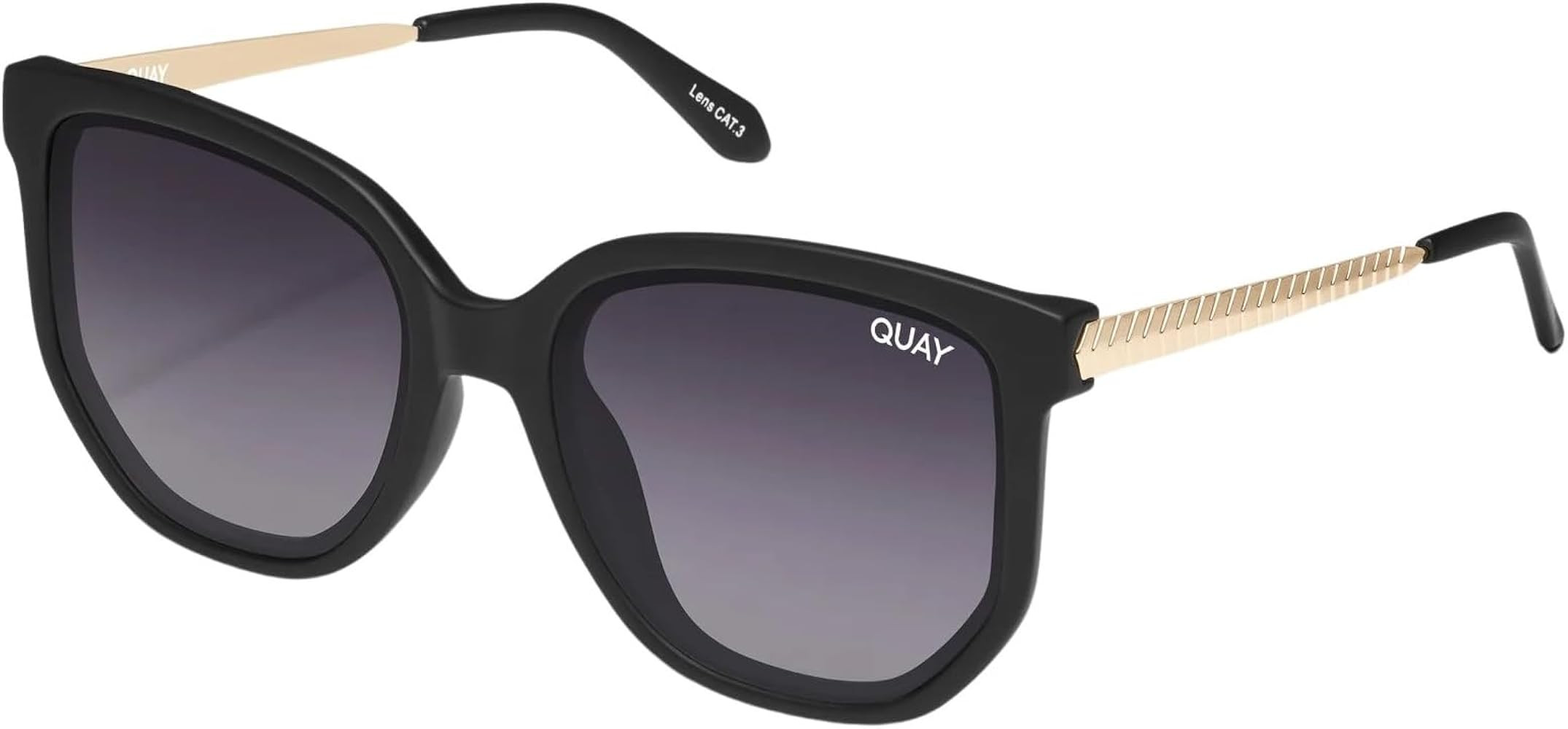Quay Women's Coffee Run Oversized Round Cat Eye Sunglasses | Amazon (US)