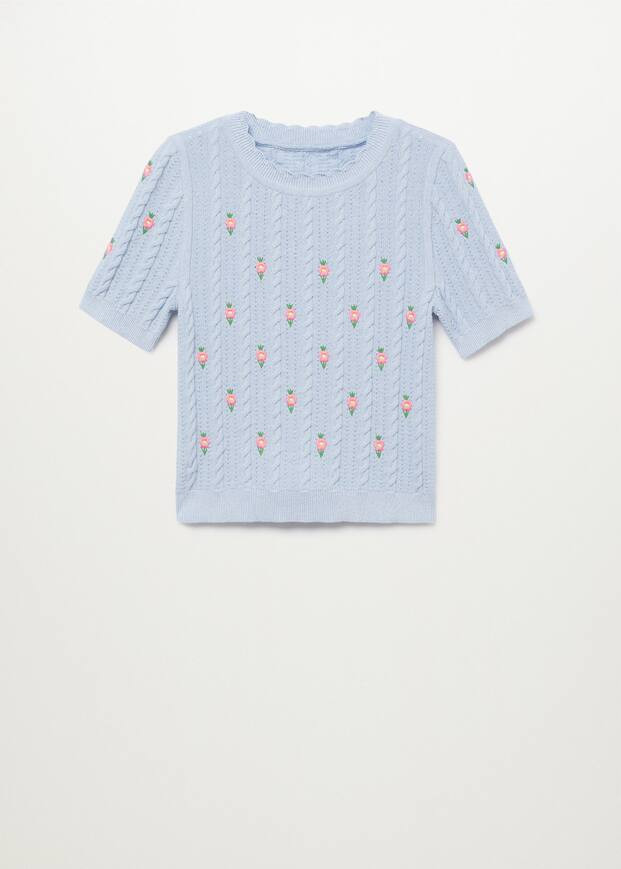 Flowers knit sweater | MANGO (US)