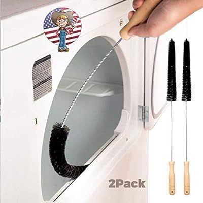 Holikme 2 Pack Dryer Vent Cleaner Kit Dryer Lint Brush Vent Trap Cleaner Long Flexible Refrigerat... | Amazon (US)