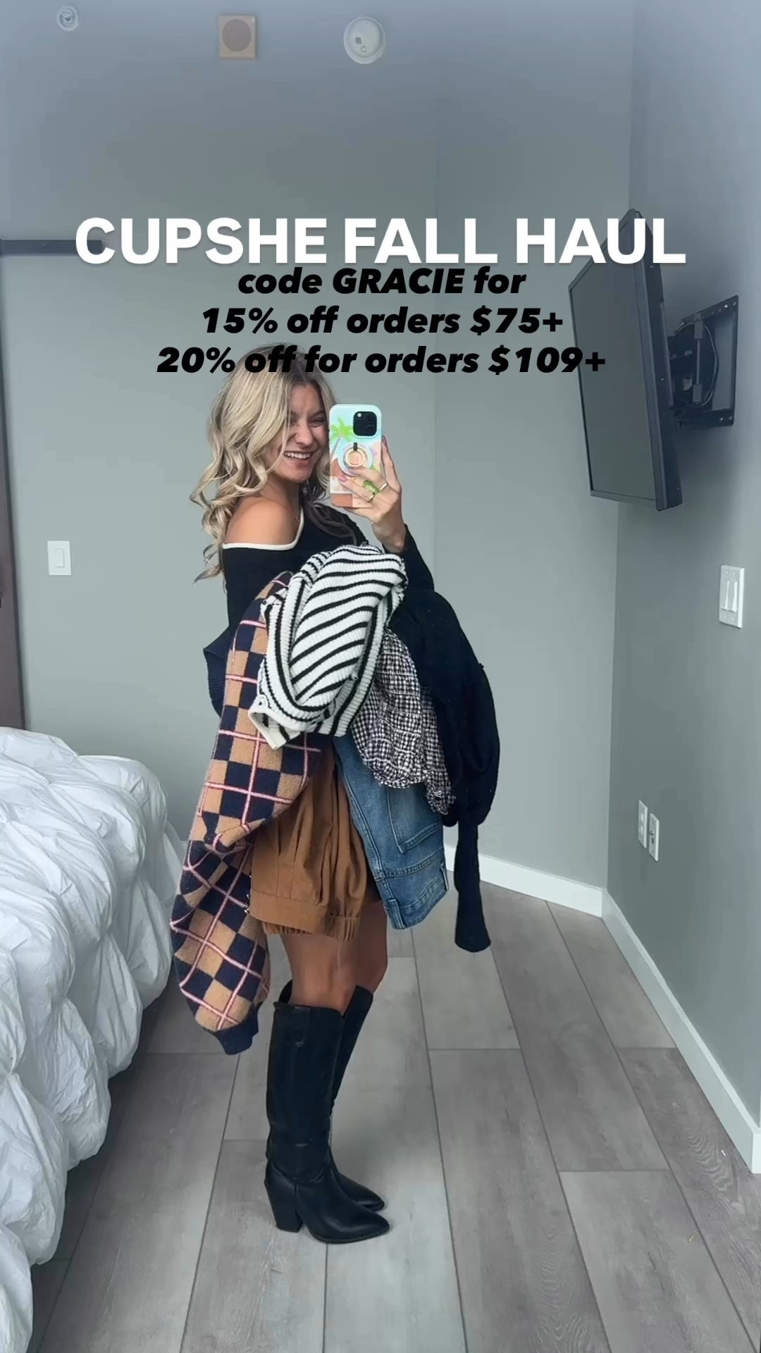 New fall arrivals @cupshe are EVERYTHING!! 👏👏 code GRACIE for
15% off orders $75+
20% off for orders $109+ #CupshePartner #CozyinCupshe #CupsheSweaterSeason wearing a size XS & S

#LTKFindsUnder50 #LTKFallSale #LTKSeasonal