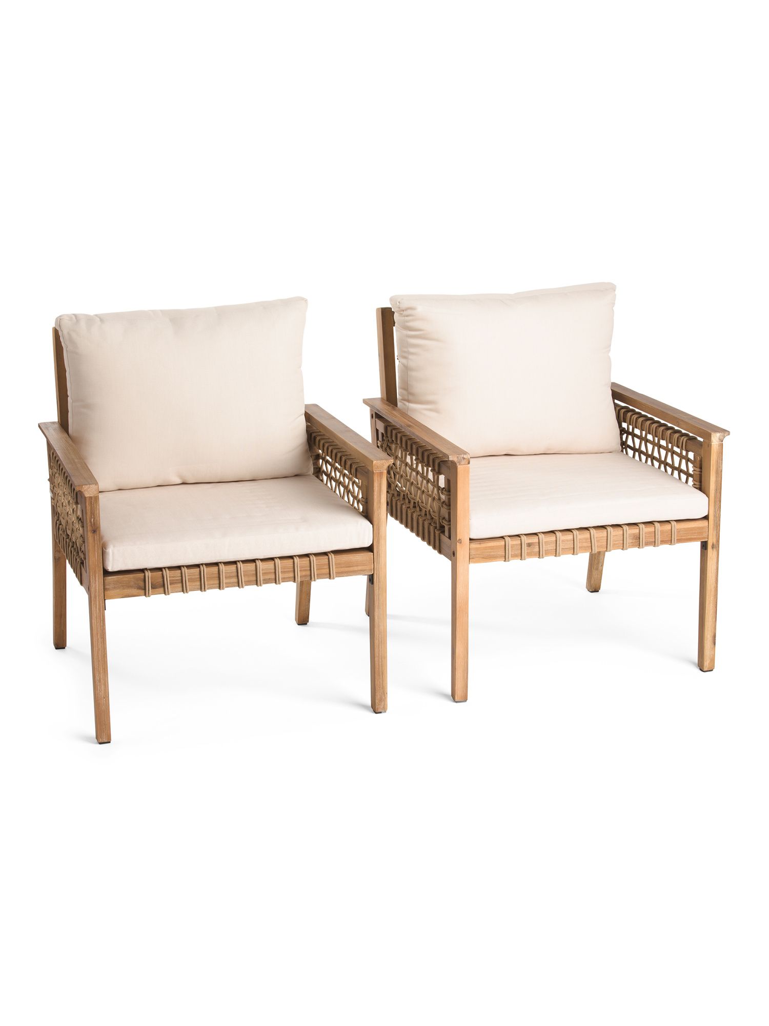 Set Of 2 Accent Rope Arm Chairs | TJ Maxx