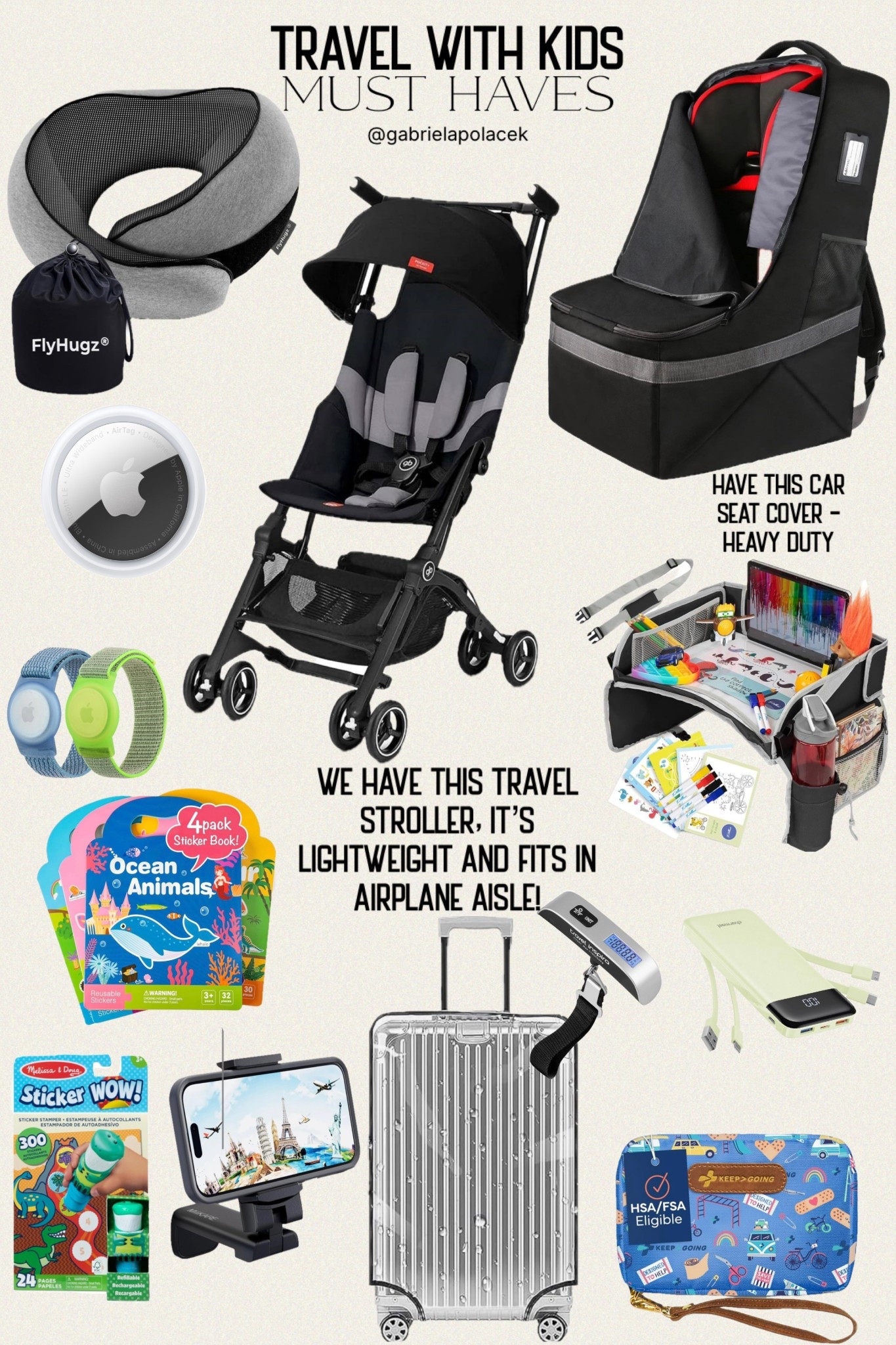 Holiday travels are ahead of us! Travel with kids must haves | essentials. Apple AirTag | Melissa & Doug Sticker Wow - Bobo was playing with it last time for at least and hour! gb Pockit+ All-Terrain, Ultra Compact Lightweight Travel Stroller with Canopy and Reclining Seat in Velvet Black - the best travel stroller!! It’s so lightweight and it fits in a airplane aisle. One of the best travel purchases for sure!#LTKUnder50 

#LTKFamily 

#LTKTravel #LTKHoliday #LTKGiftGuide