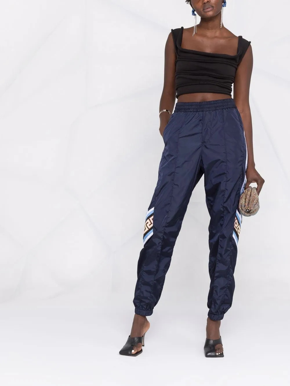 Alexander Wang Cincher Cropped Tank Top | Black | FARFETCH | Farfetch Global