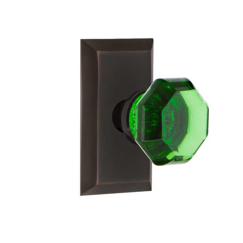 Emerald Crystal Waldorf Privacy Door Knob with Studio Plate | Wayfair North America