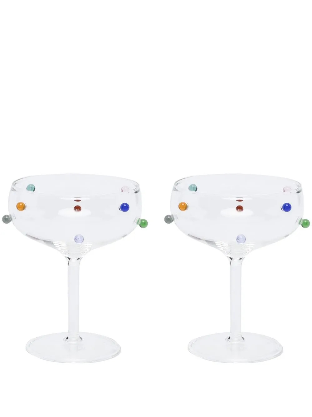 Maison Balzac Pomponette Coupes Glasses (set Of two) - Farfetch | Farfetch Global